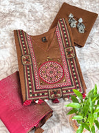 Mrida: Mirror Work Kurta Palazzo Set
