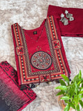 Mrida: Mirror Work Kurta Palazzo Set